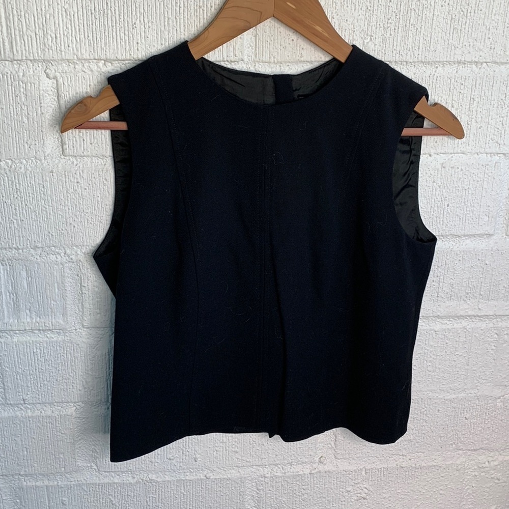 J. Crew Collection Wool Tailored Structured Black… - image 2